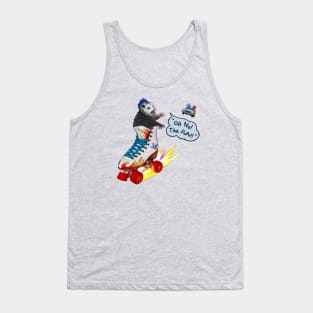 Rebellious Opossum With A Mohawk Running From Cops In A Skate - Oh No, The Po-Po! Tank Top